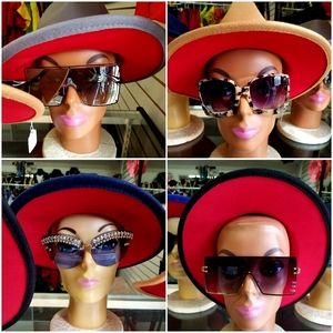 Fedora Hat Tan or Gray all Red underneath